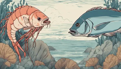 Illustration representing the proverb 海老で鯛を釣る